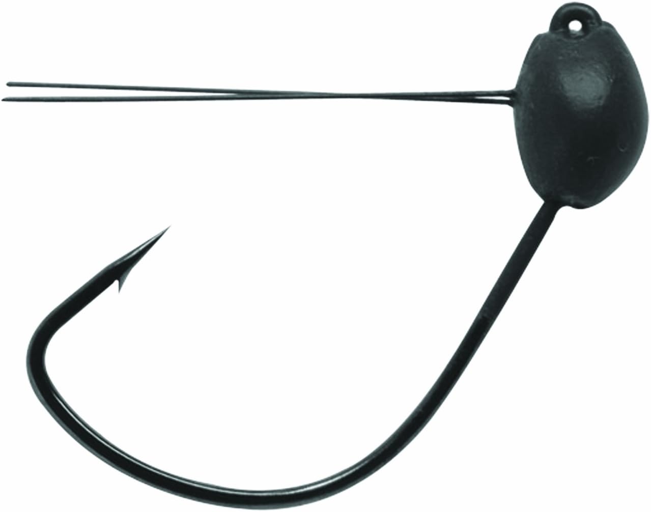 Gamakatsu Jig Head Wacky Fishing Hook, Green, 1/16 oz, Nickel/Titanium Alloy, Oval Point, 3-Pack