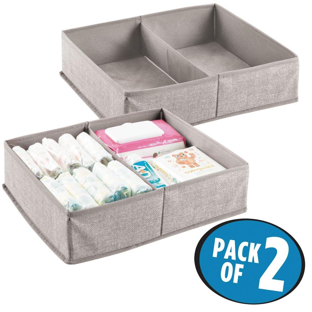 große Aufbewahrungsbox für Windeln Accessoires etc grau ideal als