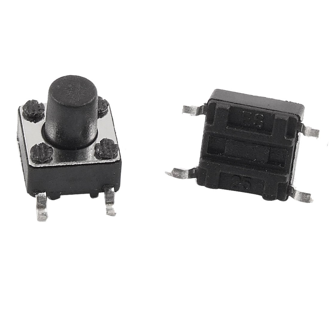 Sourcingmap 100pcs Momentary Tact Tactile Push Button Switch Surface Mounted Devices SMT PCB 4 Pin 6 x 6mm x 7mm