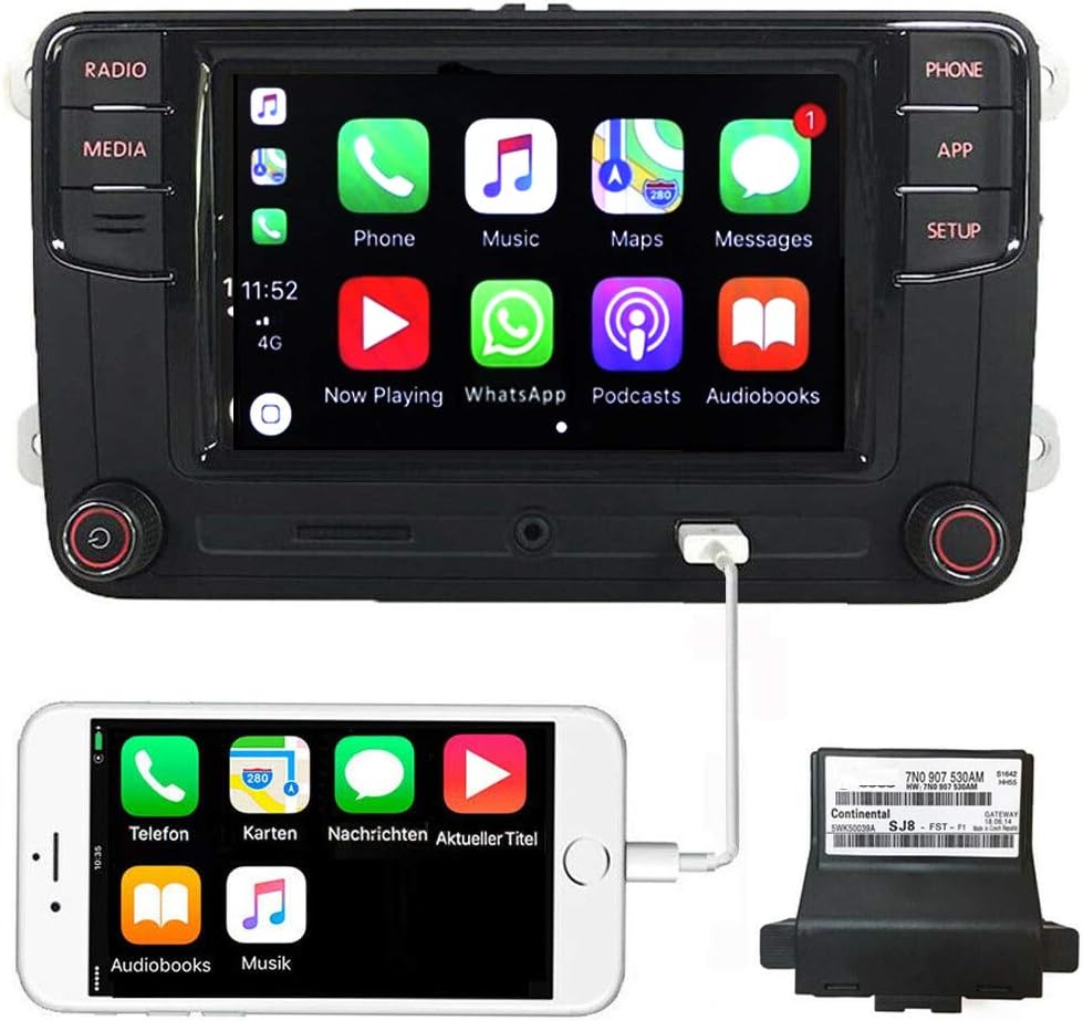 SCUMAXCON 6.5" Car Stereo Radio RCD330 +Gateway/CANBUS CarPlay/MirrorLink BT for VW Passat Touran Caddy Polo Golf
