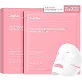 ZealSea Bio Collagen Wrapping Hydrogel Face Mask, Overnight Jelly Gel Sheet Mask for Glass Skin, Deep Hydration, Pore Care, Elasticity Improvement, Firming, Advanced Facial Skincare Solution, 4 Pack