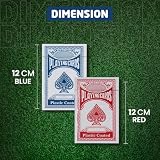 1ABOVE Twin Pack Playing Cards Red Blue Plastic Coated Durable view 3