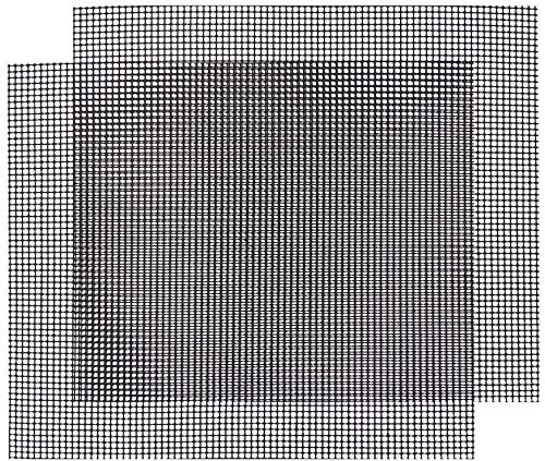 BBQ Grill Mesh Mat, 2 Pcs Non Stick Barbecue Mesh Cuttable Grilling Mesh Heat Resistant Reusable Grill Plates for Grilling Cooking Baking Barbecue Home Garden Outdoor 40x30 cm