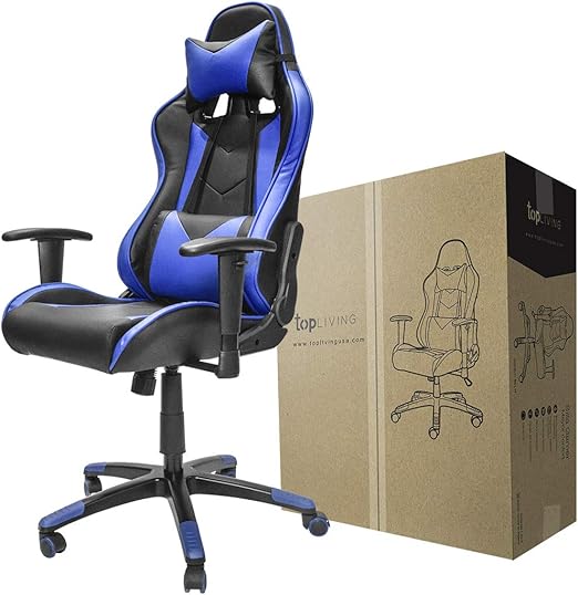 TOPLIVING Silla Gamer Resistente Silla de Juego Ergonomica Respaldo