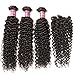 UNice Hair Brazilian Virgin Curly Hair with Free Part Lace Closure Unprocessed Virgin Brazilian Human Hair Extensions Natural Color (18 20 22+16 Free Part)