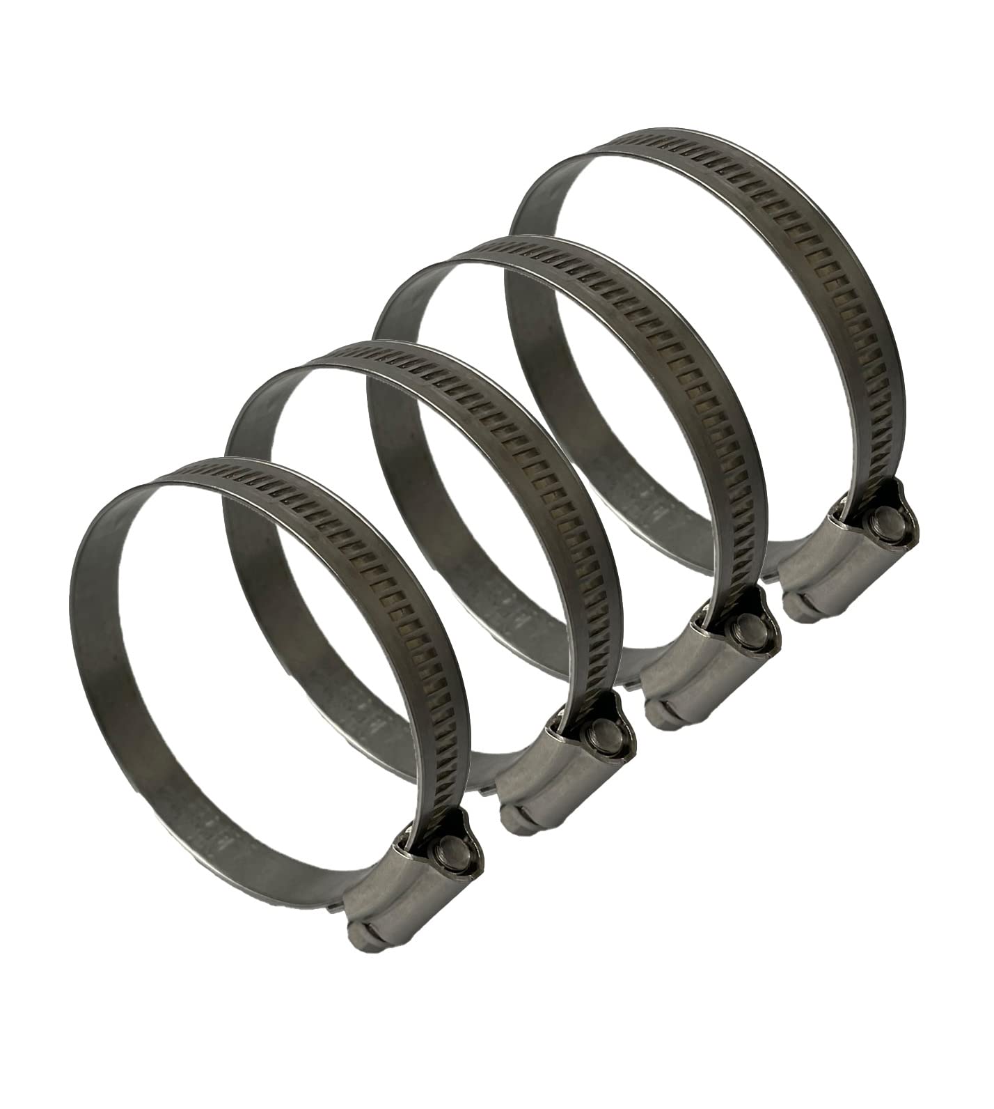 Hi-Grip Hose Clamps Clips Stainless Steel - British Type - Pipe Clamp 60-80mm, 4PCS
