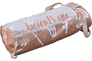 BEACH PUDDLE Baby Beach Pool | 2-in-1 Kiddie Pool and Blanket | Flexible Toddler Pool | Toys for Kids & Toddlers | 6x6 Feet With Waterproof Carrying Bag | Puddle (Terracotta Surfboards)