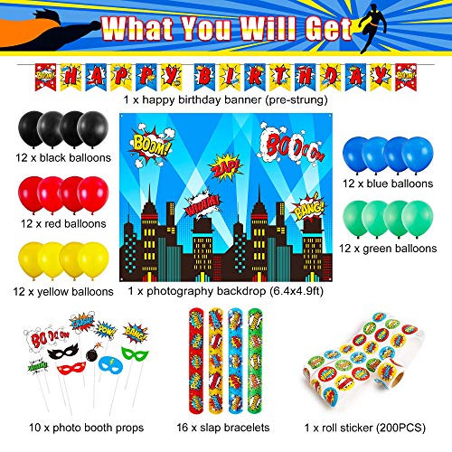Decorlife Superhero Party Supplies and Favors Kit for Boys, Complete
