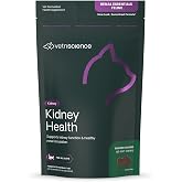 VetriScience Kidney Health Chews for Cats, Chicken, 120 Count | Renal Essentials Supplement for Cats, Kidney Care &amp; Support with Mushroom, Astragalus Root, Nettle Seed &amp; Herbs, Chicken