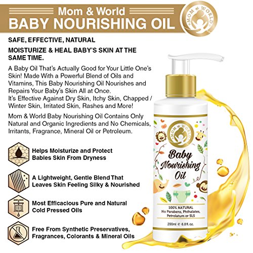 Mom & World Baby Nourishing Oil with Almond, Grapeseed, Wheatgerm