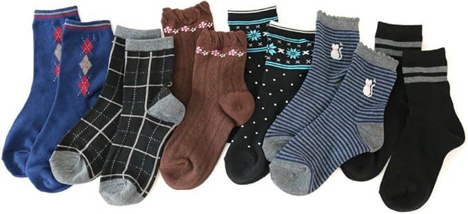 Amazon 靴下 キッズ 女の子 トラッドカジュアル ガーリー クルー丈 6足セット 19 21cm 6 10歳目安 靴下 通販