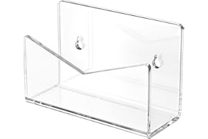 Richboom Acrylic Mail Holder, Envelope Holder for Desk Countertop Letter Holder for Home Office School (1 Section Clear)