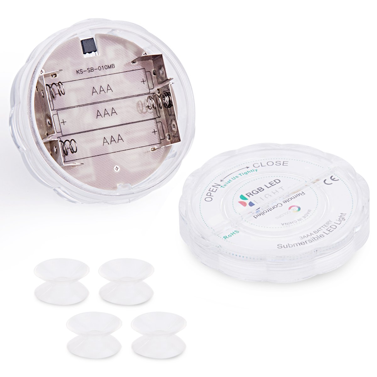 Submersible Lights Remote Controlled, Aurora RGB Multi Color waterproof lights idea for Bathtub, Aquarium, Vase Base, Pool Light ,Christmas, Wedding, Party Decorative light 1 pack