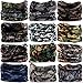 DEMIL 6PCS/8PCS/12PCS Seamless Headband Bandanas Headwear for Men&Women Scarf(12pcs-5camouflage1)