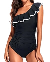 Tempt Me Women Black One Piece Swimsuits Tummy