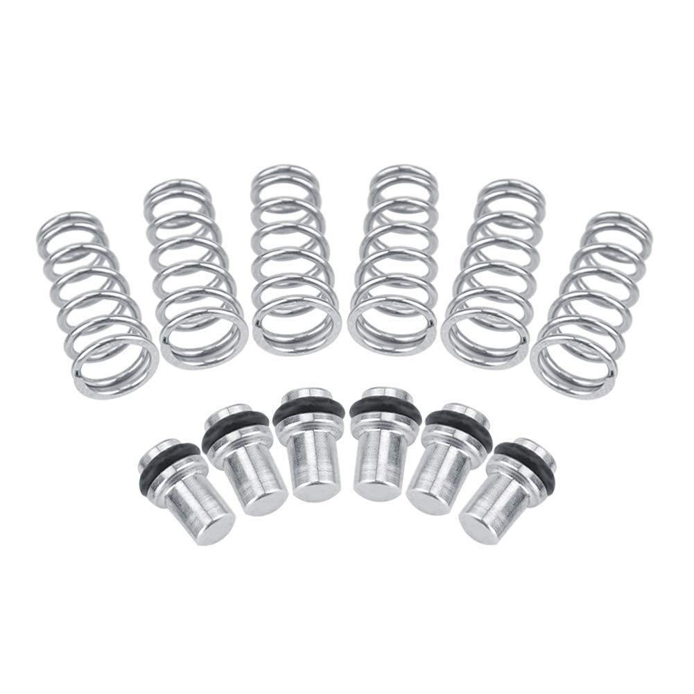 Poppet Valve, 6 Pcs Universal Stainless Steel Poppet Valve Spring Beer Replacement For Ball & Pin Lock Keg Post