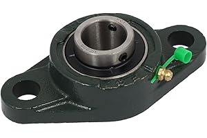 uxcell FL205 130mm Long 25mm Inner Dia Metal Flange Pillow Block Mounted Bearing