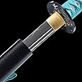 YONG XIN SWORD-Samurai Katana Sword, Japanese Handmade, Practical, Damascus/1060/1095 Carbon Steel, Tempered/Clay Tempered, Full Tang, Sharp, Scabbard