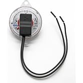 Flame King 0-90 Ohm Twin-Site Remote Dial Gauge for RV ASME Propane Tanks with Screw-On Gauge