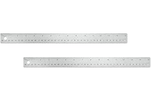 Alumicolor Stainless Steel Ruler Value Pack, Silver, 15IN - Pack of 2