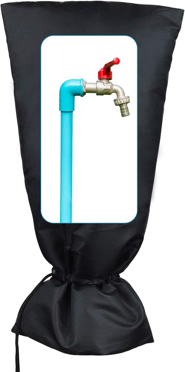 HOMMAND Large Outdoor Faucet Cover for Winter, 1 Pack Thickened Anti-Frozen Waterproof Outdoor Faucet Protector, 19.7" H x 9.8" W (Universal): Home Improvement