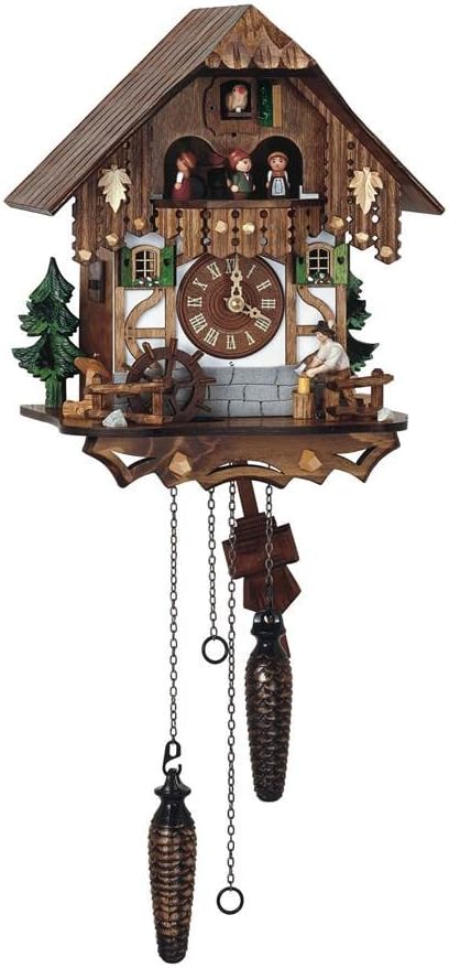 Schneider 13" Quartz Cuckoo Clock Cuckoo Clock with Tudor Style House