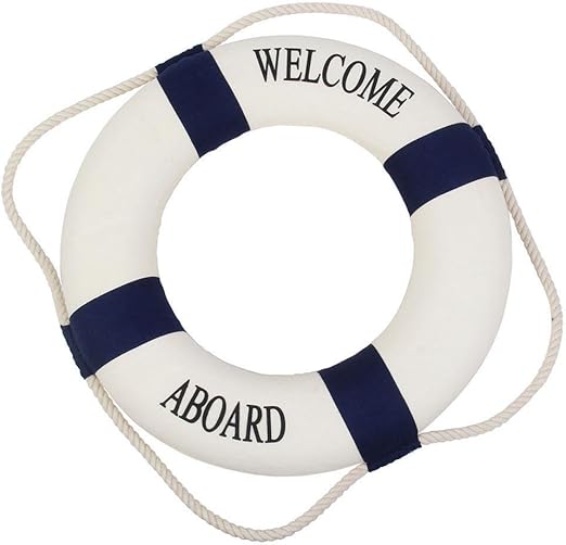 Amazon Com Fenta Welcome Aboard Life Ring Nautical Home
