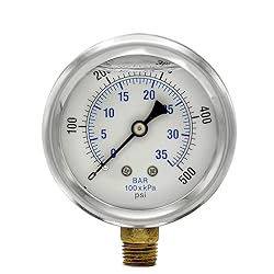 PIC Gauges PRO-201L-254J 0-500 PSI Pressure