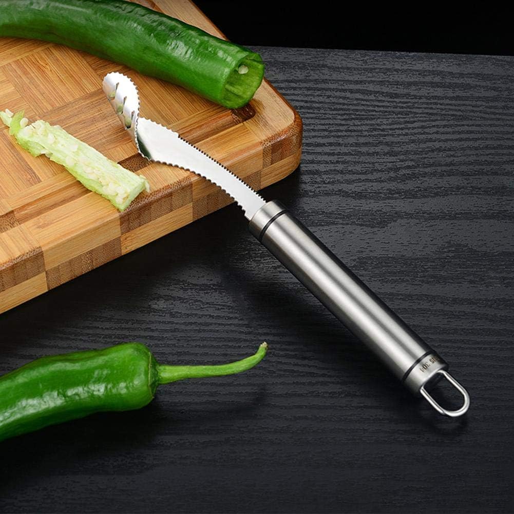 Chili Corer 304 Stainless Steel Pepper Pitters Remover Kitchen Fruit