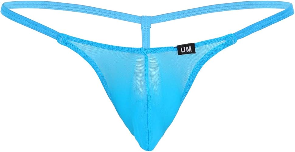 MSemis Tanga de Hilo Lencería Sexy para Hombres Calzoncillos Tranparentes Slip GString Malla
