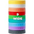 Bedgeta 9 Wide Mouth Mason Jar Lids with Silicone Ring,Thickened Leak-proof Lids Fit Ball,Kerr and More, 9 Color Plastic Lids, 86mm Plastic Mason Jar Lids
