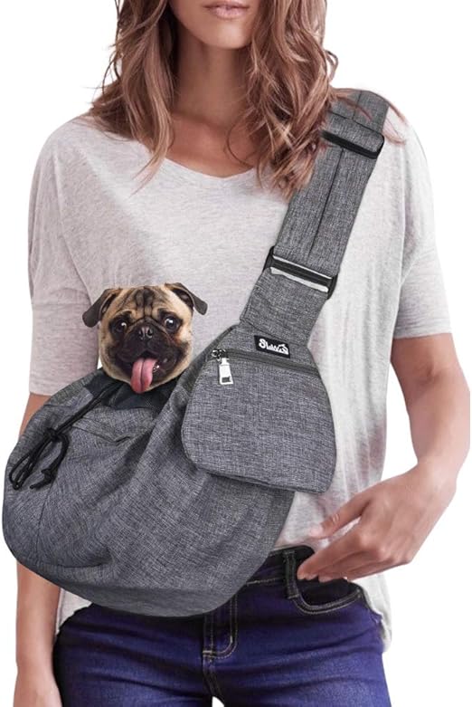 Nasjac Pet Sling Carrier, Dog Papoose Hand Free Cat Carry Bag con