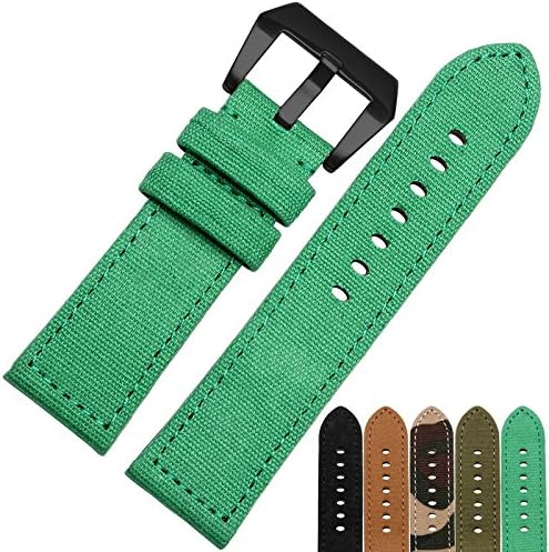 MSTRE NL04 24mm Canvas Band With Thick Nylon Bracelet leather lining For Panerai Watches For Men
