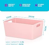 Niftii 5-Pack Plastic Storage Baskets 3.9L Lightweight with Handles 17x25x11cm view 4