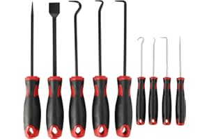BTSHUB 9-Piece Car Pick and Hook Set, Automotive and Electronics Repair Garage Workshop Hand Tool Set