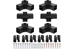 OUTMAX 4x4 Woodworks Pergola Brackets Kit with 3-way/4-Way Corner Extension Brackets, Metal Brackets for Wood Beams, Gardens, Carport and Metal Gazebo Kits