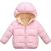 Yimoon Toddler Boys Girls Winter Coat Fleece Thicken Hooded Warm Puffer Jacket Outwear