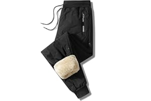 2026 Upgraded Fleece Pants Unisex Fleece Lined Waterproof Pants, Waterproof Sherpa Lined Sweatpants,Active Fuzzy Jogger