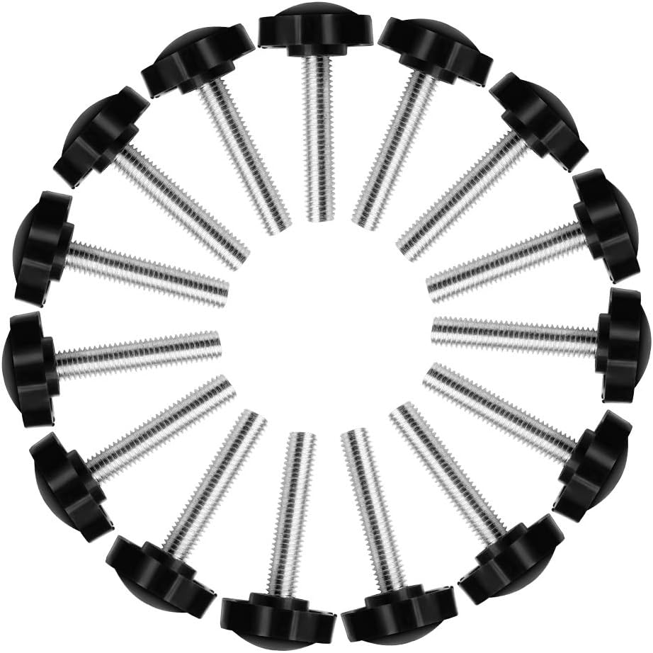15 Pcs Star Handle Knob, M8 x 40mm Thread Clamping Knob Tightening Screw for Machinery Latche