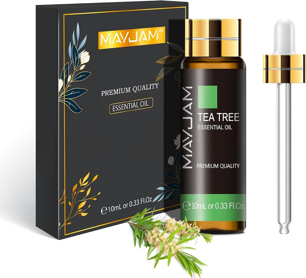MAYJAM Tea Tree Essential Oil 10ML Pure Undiluted with Glass Dropper