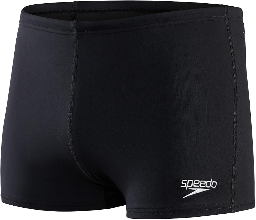 Speedo Endurance+ Aquashort Men Swimming Trunks Chlorine Resistant 38 Black