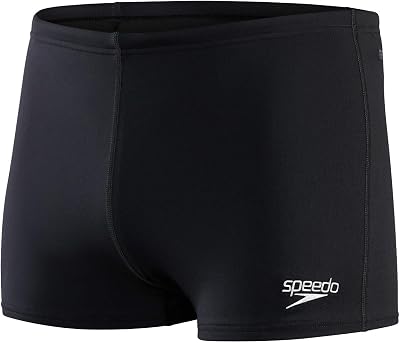 Speedo Endurance+ Aquashort Men Swimming Trunks Chlorine Resistant 38 Black
