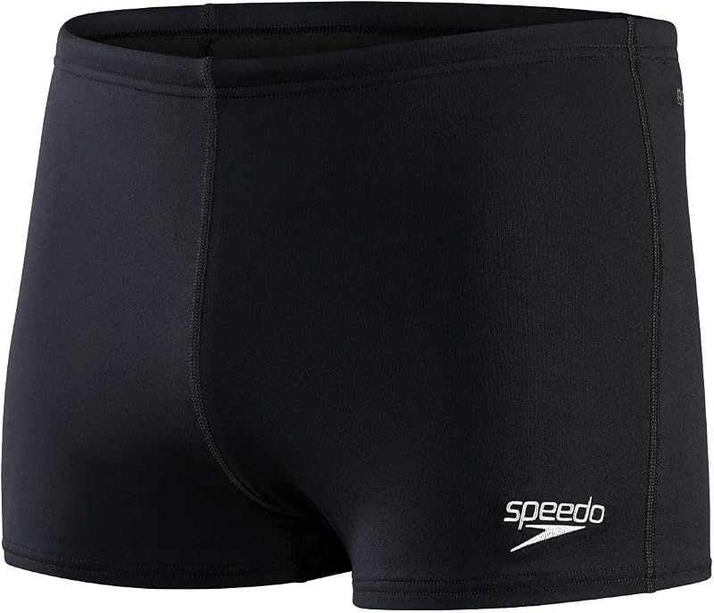 Speedo Endurance+ Aquashort Men Swimming Trunks Chlorine Resistant 38 Black