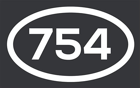 Amazon Com Jb Print Magnet 754 Area Code Sticker Florida Fort Lauderdale Coconut Creek Cooper City Vinyl Decal Sticker Car Waterproof Car Decal Magnetic Bumper Sticker 5 Kitchen Dining