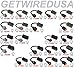 New Male 14-30P 4-Prong Plug to Old Female 10-30R 3-PIN Receptacle, Dryer Cord Adapter, 220 Home Appliance Power Wire Converter. 30A-125/250V GETWIREDUSA FX304