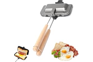 Hot Dog Pocket Maker, Double-Sided Flip Pocket Pan, Non-stick Portable Hot Dog Toaster with Removable Handle, for Sandwiches,