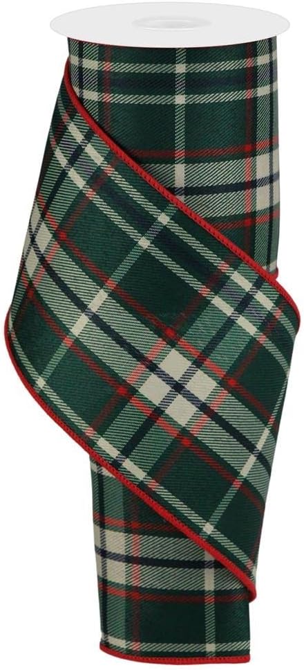 Bows & Ribbons - Rustic Plaid Wired Christmas Ribbon - 4