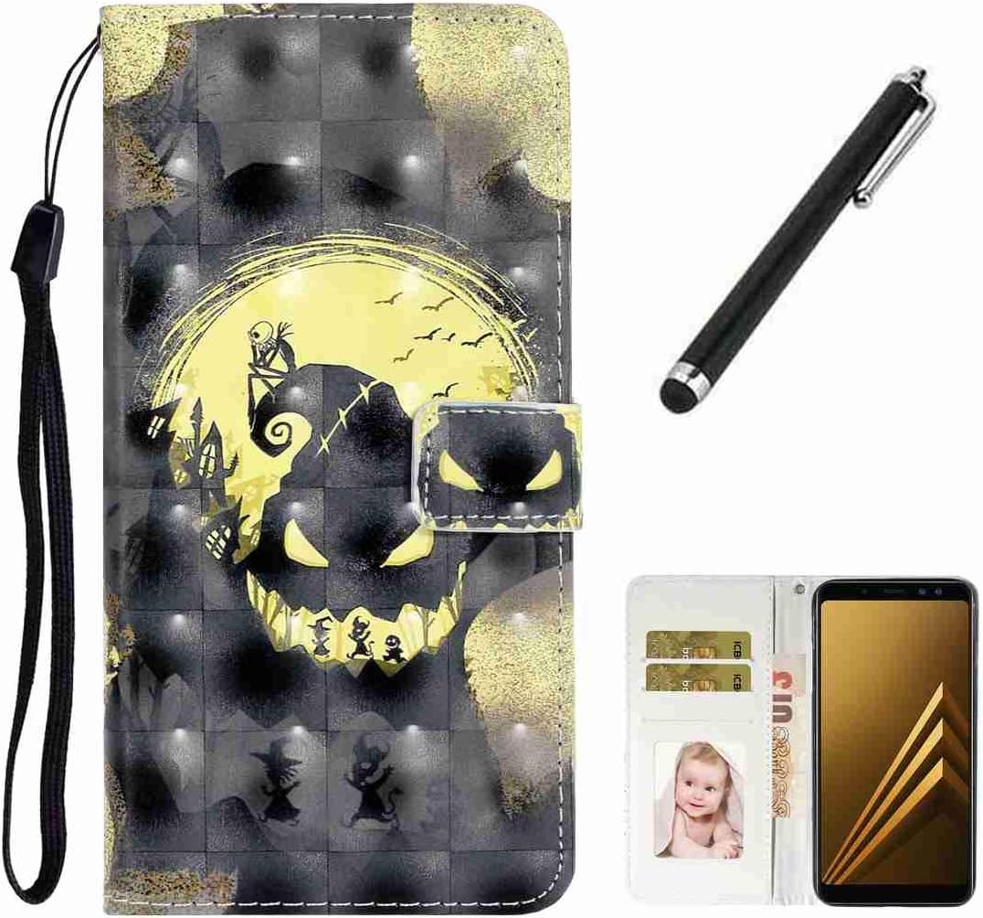 Beddouuk Case for iPhone 11 Pro 5.8inch 3D Pattern Full Body Protection Leather Wallet Case mit Card Slots Kickstand Cover Shockproof Inner TPU Bumper Cover for iPhone 11 Pro,Skull