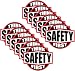 Think Safety First Hard Hat Sticker / Helmet Decal Label Lunch Tool Box primary