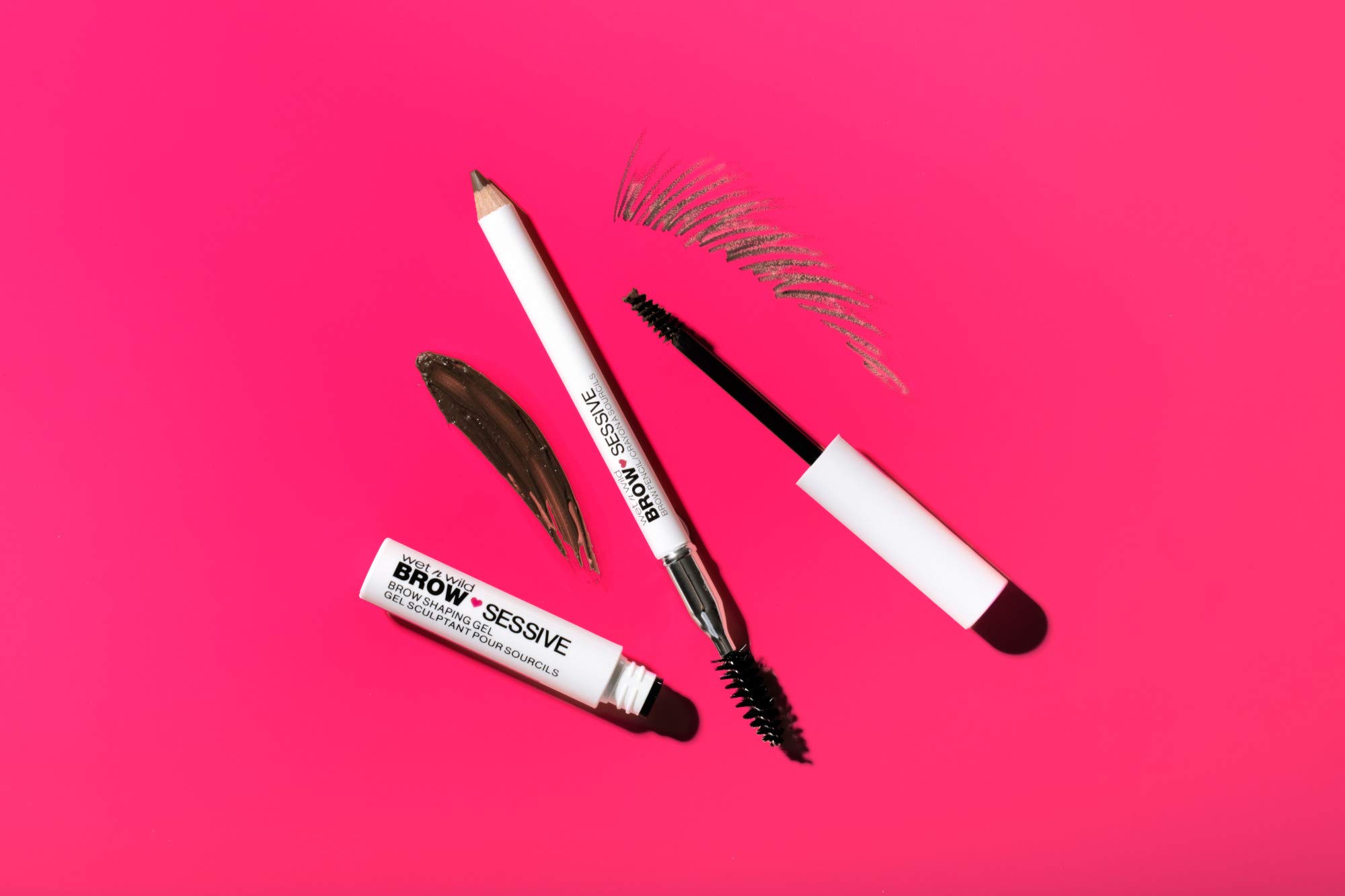 wet n wild Brow-Sessive Brow Pencil, Ultra-Precise Dual Ended Spoolie Brush for Perfect Buildable Blendable Shaping, Natural Lasting Shades for Every Brow, Cruelty-Free & Vegan- Medium Brown(Packaged)